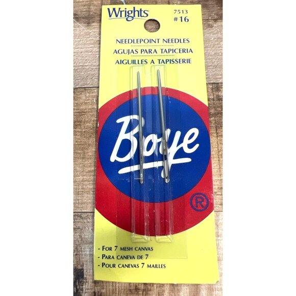 Boye #16 Needlepoint Needles With Black Singer Snap Case - Picture 3 of 4